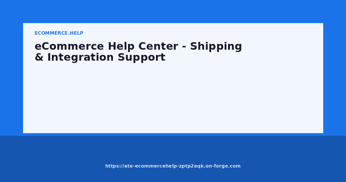 eCommerce Help Center logo